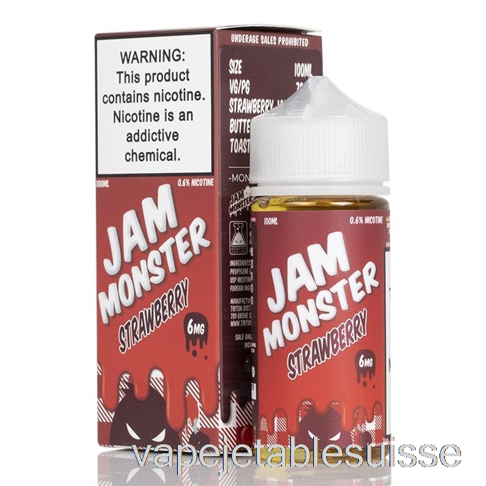 Vape Suisse Fraise - Confiture Monstre - 100ml 6mg